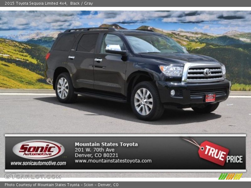 Black / Gray 2015 Toyota Sequoia Limited 4x4