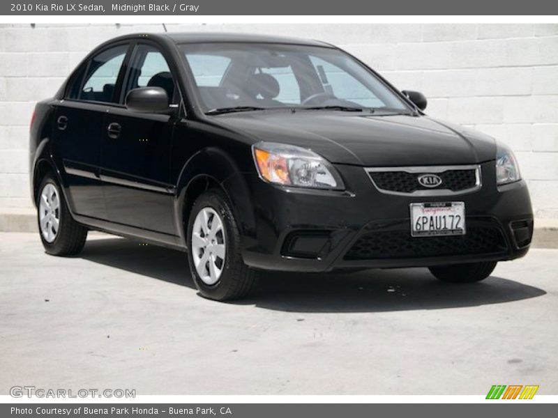 Midnight Black / Gray 2010 Kia Rio LX Sedan