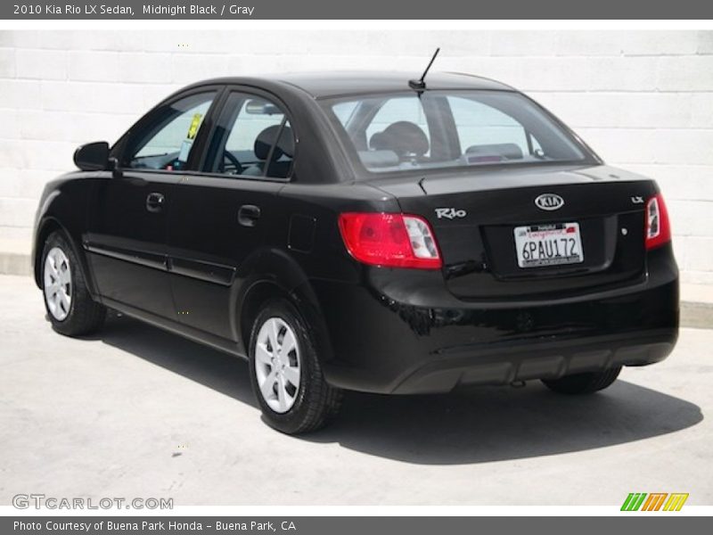 Midnight Black / Gray 2010 Kia Rio LX Sedan