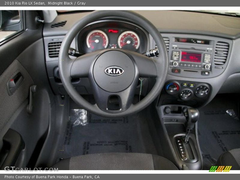 Midnight Black / Gray 2010 Kia Rio LX Sedan