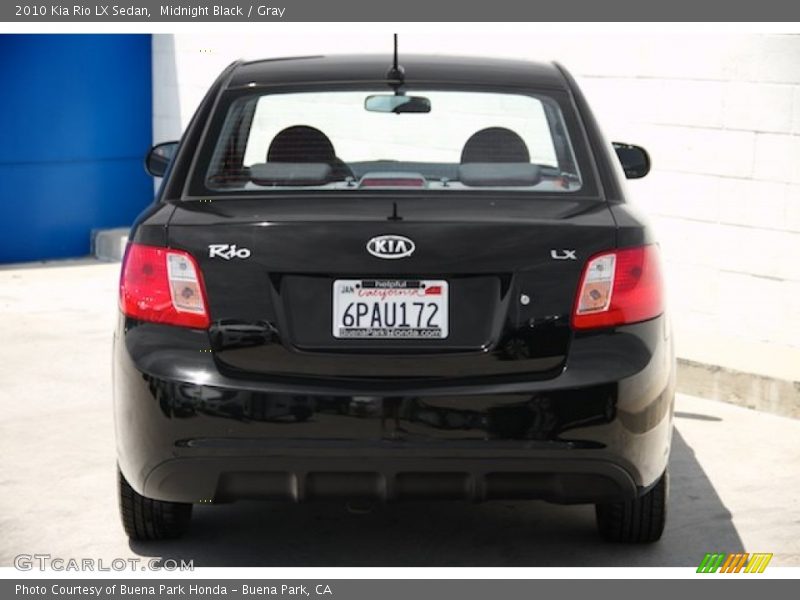 Midnight Black / Gray 2010 Kia Rio LX Sedan