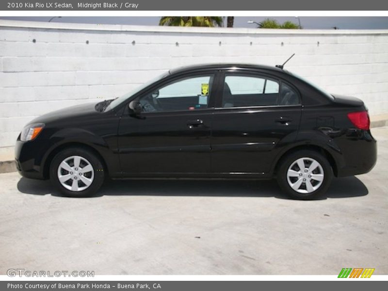 Midnight Black / Gray 2010 Kia Rio LX Sedan