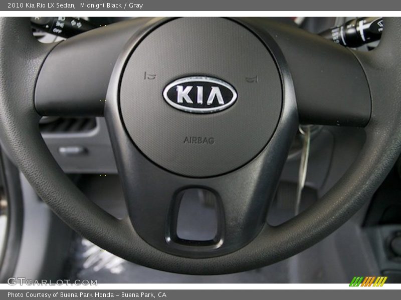 Midnight Black / Gray 2010 Kia Rio LX Sedan