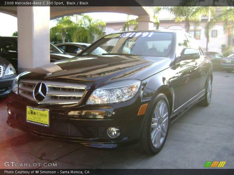 Black / Black 2008 Mercedes-Benz C 300 Sport