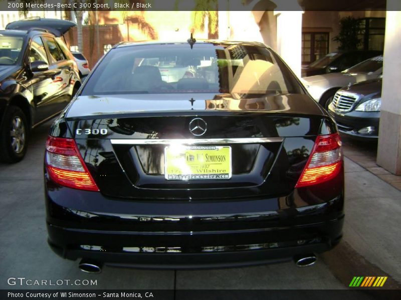 Black / Black 2008 Mercedes-Benz C 300 Sport