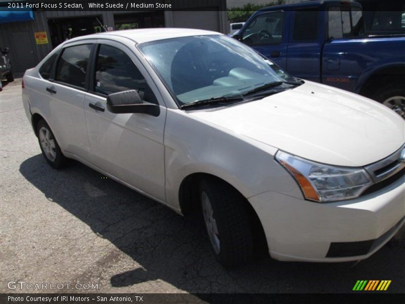 White Suede / Medium Stone 2011 Ford Focus S Sedan