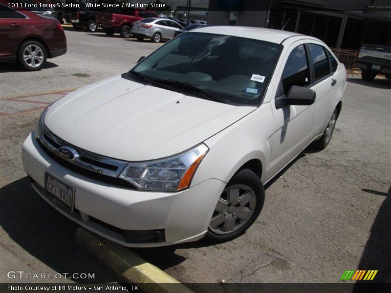 White Suede / Medium Stone 2011 Ford Focus S Sedan