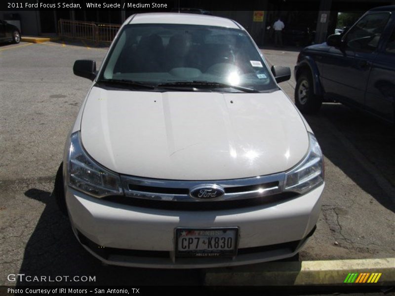 White Suede / Medium Stone 2011 Ford Focus S Sedan