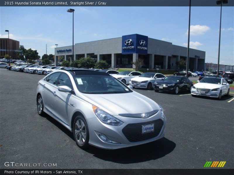 Starlight Silver / Gray 2015 Hyundai Sonata Hybrid Limited