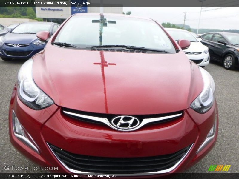 Red / Beige 2016 Hyundai Elantra Value Edition