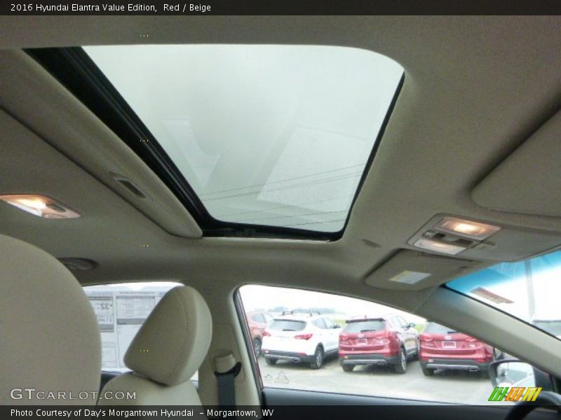 Red / Beige 2016 Hyundai Elantra Value Edition