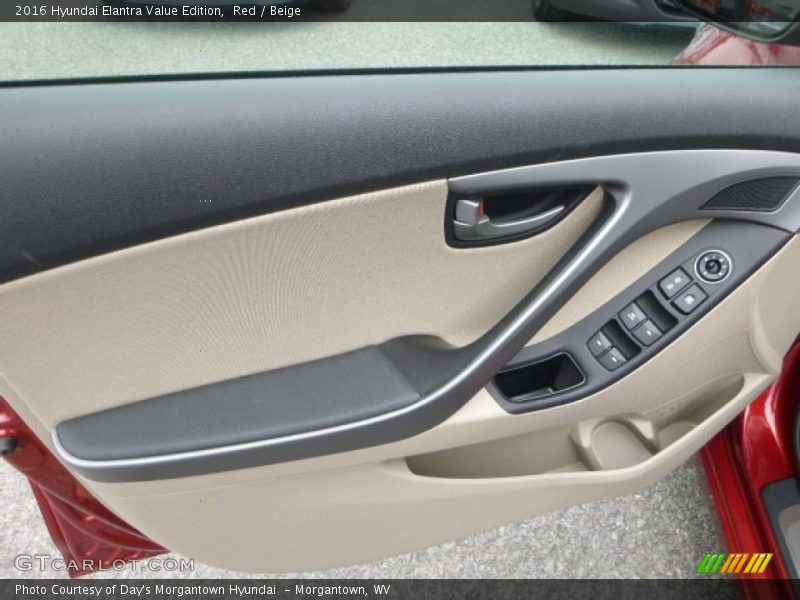 Red / Beige 2016 Hyundai Elantra Value Edition