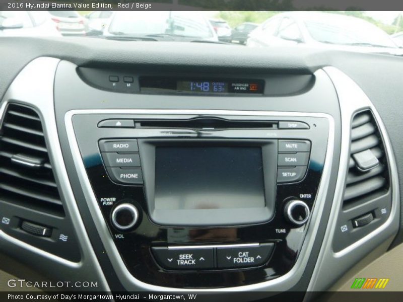 Red / Beige 2016 Hyundai Elantra Value Edition