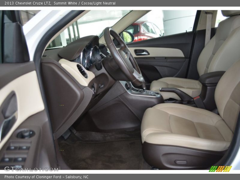 Summit White / Cocoa/Light Neutral 2013 Chevrolet Cruze LTZ