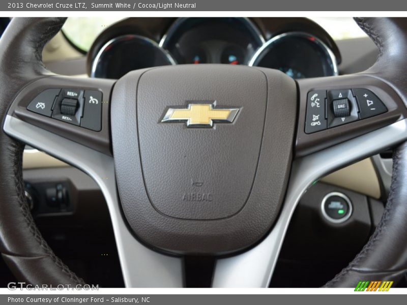 Summit White / Cocoa/Light Neutral 2013 Chevrolet Cruze LTZ