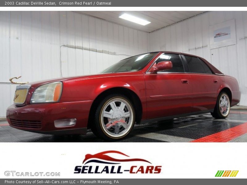 Crimson Red Pearl / Oatmeal 2003 Cadillac DeVille Sedan