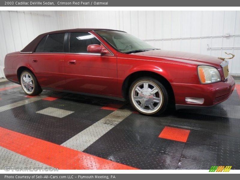 Crimson Red Pearl / Oatmeal 2003 Cadillac DeVille Sedan