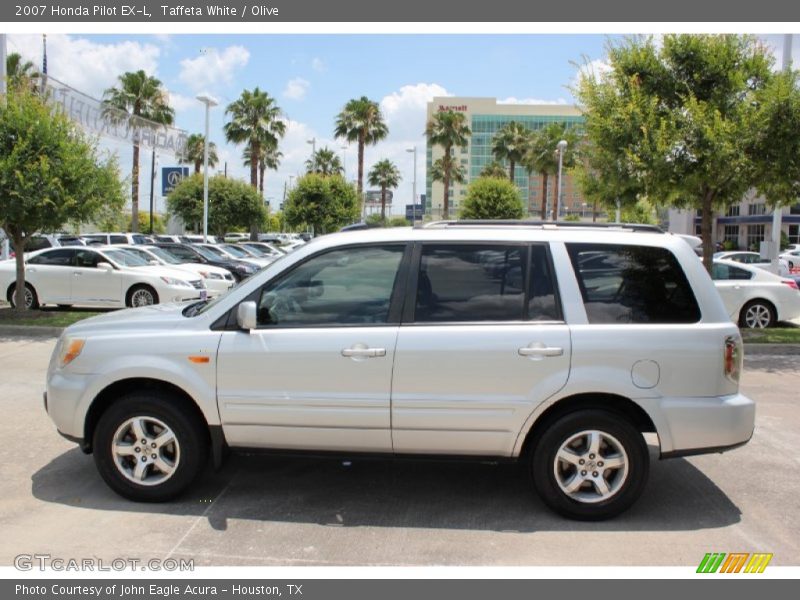 Taffeta White / Olive 2007 Honda Pilot EX-L