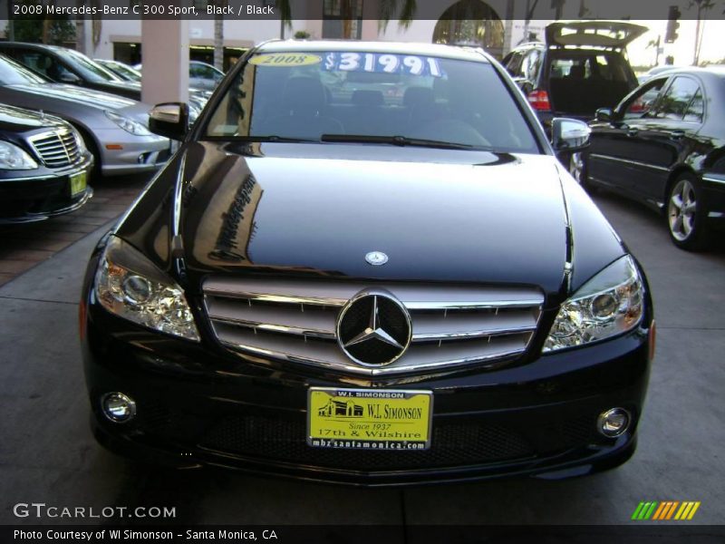 Black / Black 2008 Mercedes-Benz C 300 Sport