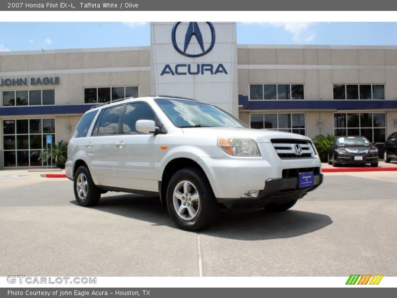 Taffeta White / Olive 2007 Honda Pilot EX-L