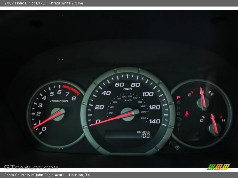 Taffeta White / Olive 2007 Honda Pilot EX-L