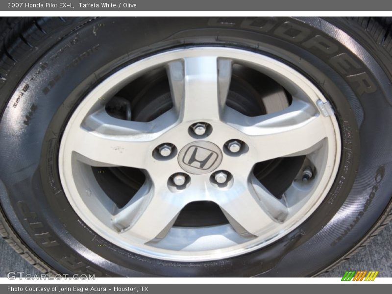 Taffeta White / Olive 2007 Honda Pilot EX-L