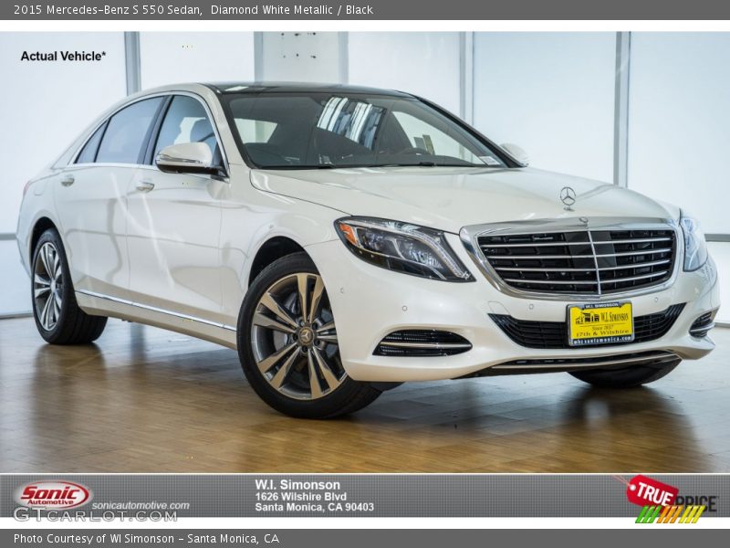 Diamond White Metallic / Black 2015 Mercedes-Benz S 550 Sedan
