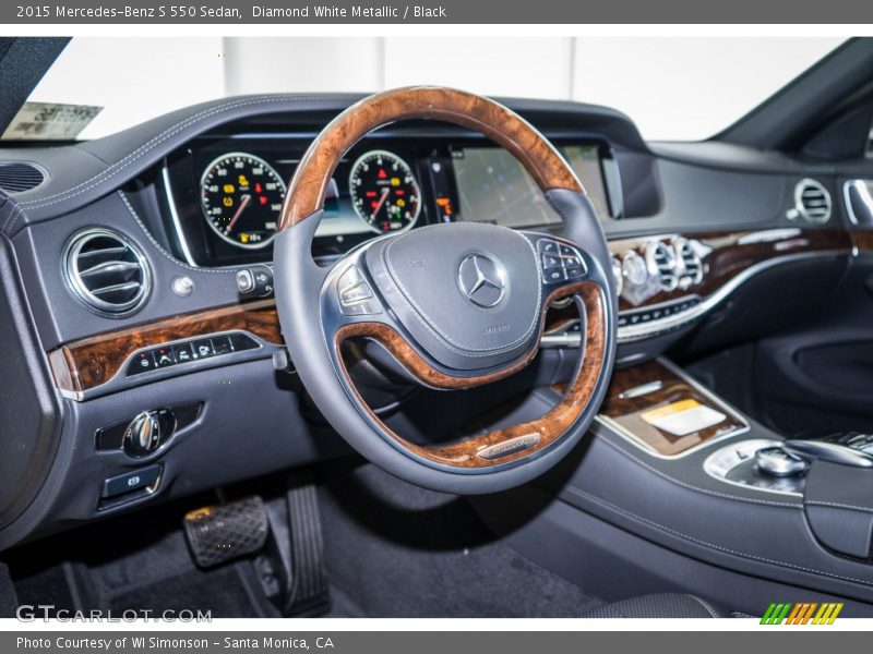 Diamond White Metallic / Black 2015 Mercedes-Benz S 550 Sedan