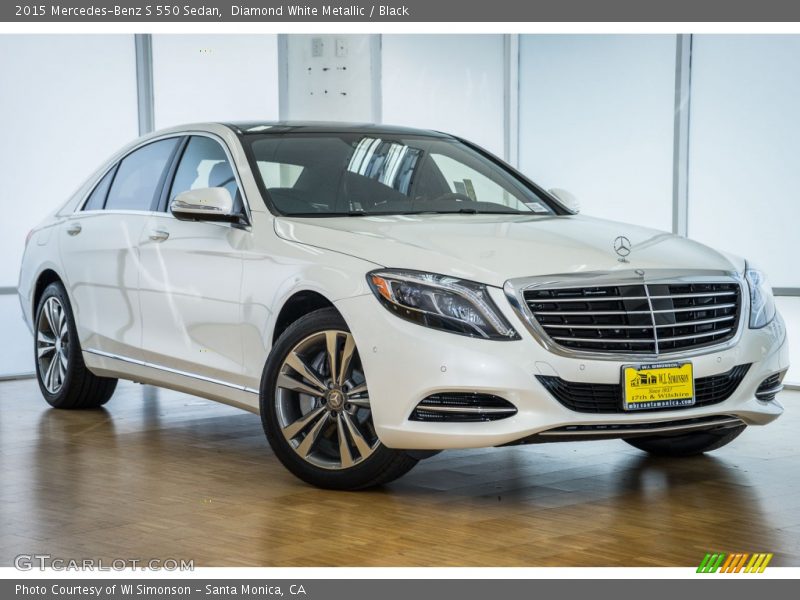 Diamond White Metallic / Black 2015 Mercedes-Benz S 550 Sedan
