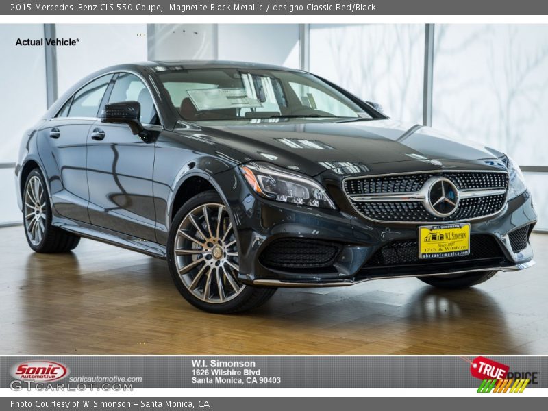 Magnetite Black Metallic / designo Classic Red/Black 2015 Mercedes-Benz CLS 550 Coupe