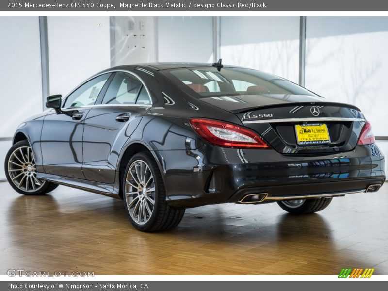 Magnetite Black Metallic / designo Classic Red/Black 2015 Mercedes-Benz CLS 550 Coupe