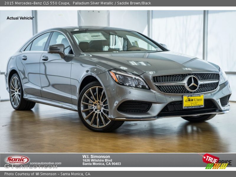 Palladium Silver Metallic / Saddle Brown/Black 2015 Mercedes-Benz CLS 550 Coupe