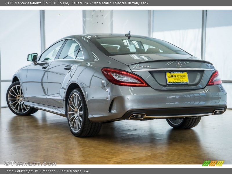 Palladium Silver Metallic / Saddle Brown/Black 2015 Mercedes-Benz CLS 550 Coupe