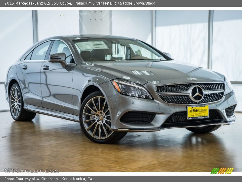 Palladium Silver Metallic / Saddle Brown/Black 2015 Mercedes-Benz CLS 550 Coupe