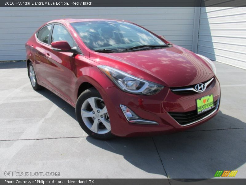 Red / Black 2016 Hyundai Elantra Value Edition