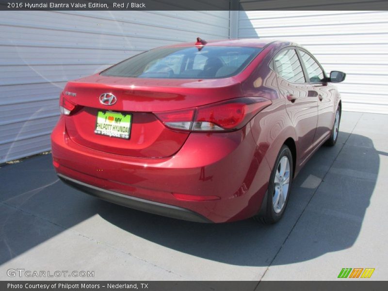 Red / Black 2016 Hyundai Elantra Value Edition