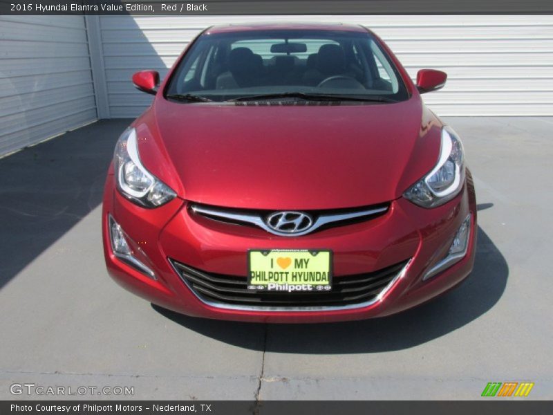 Red / Black 2016 Hyundai Elantra Value Edition