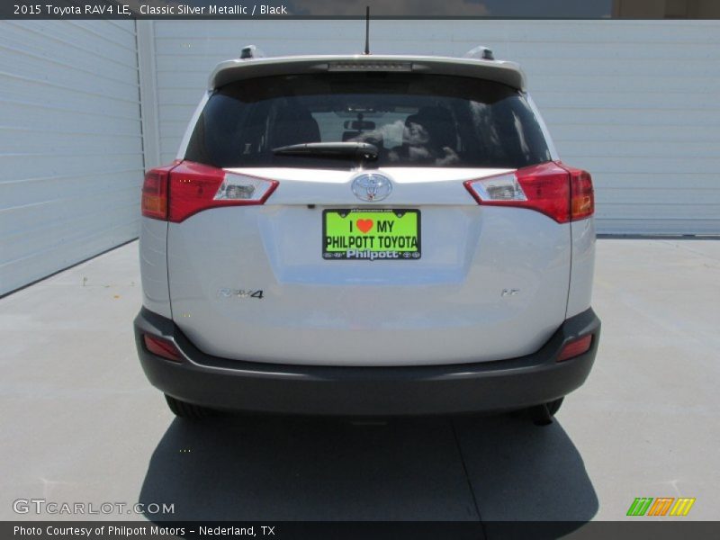 Classic Silver Metallic / Black 2015 Toyota RAV4 LE