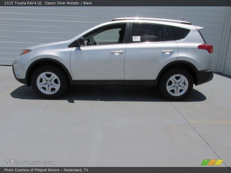 Classic Silver Metallic / Black 2015 Toyota RAV4 LE