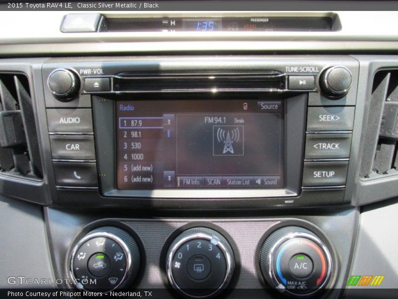 Classic Silver Metallic / Black 2015 Toyota RAV4 LE