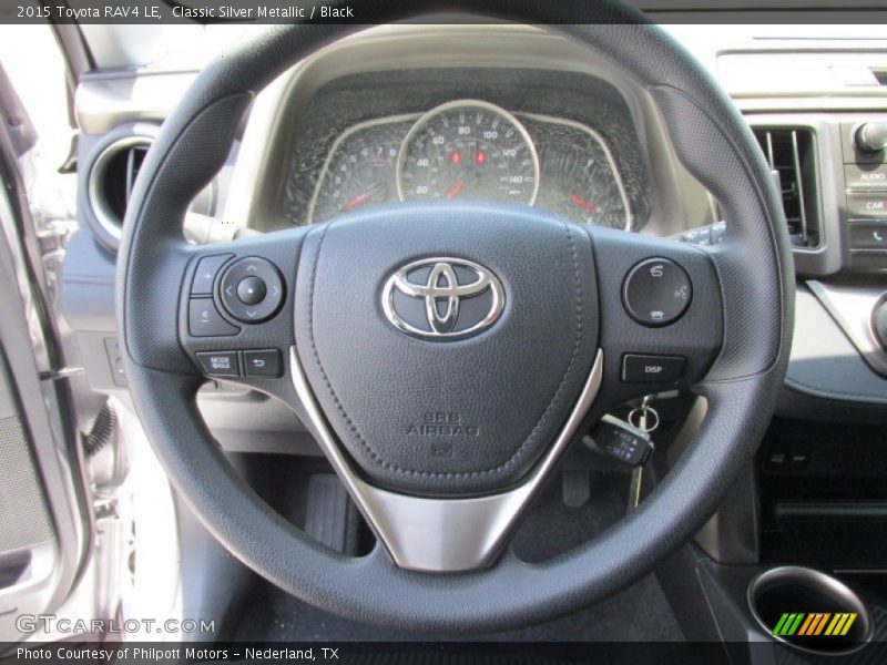 Classic Silver Metallic / Black 2015 Toyota RAV4 LE