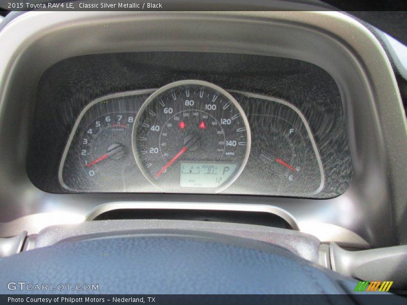 Classic Silver Metallic / Black 2015 Toyota RAV4 LE