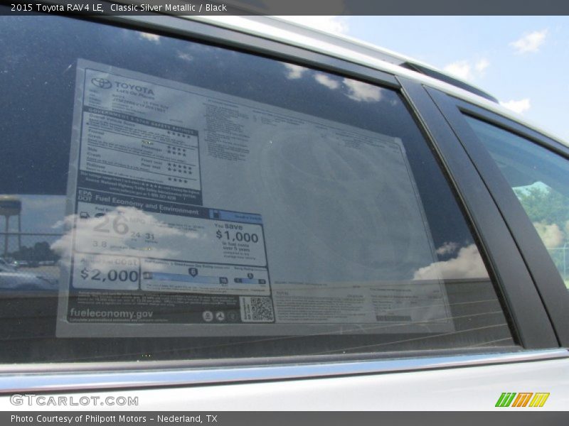Classic Silver Metallic / Black 2015 Toyota RAV4 LE