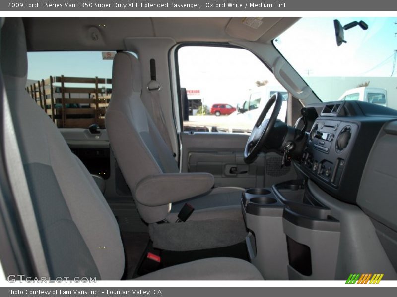 Oxford White / Medium Flint 2009 Ford E Series Van E350 Super Duty XLT Extended Passenger