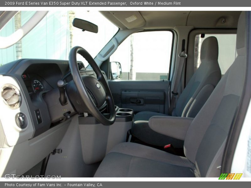 Oxford White / Medium Flint 2009 Ford E Series Van E350 Super Duty XLT Extended Passenger