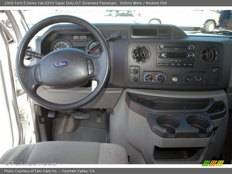 Oxford White / Medium Flint 2009 Ford E Series Van E350 Super Duty XLT Extended Passenger