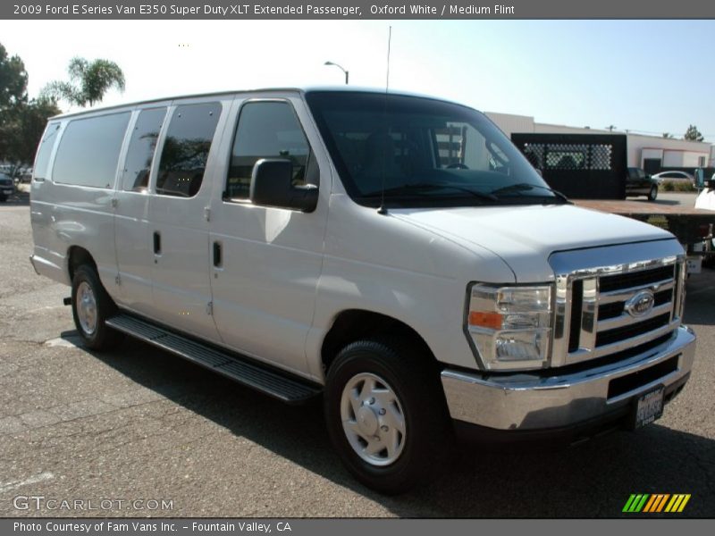 Oxford White / Medium Flint 2009 Ford E Series Van E350 Super Duty XLT Extended Passenger