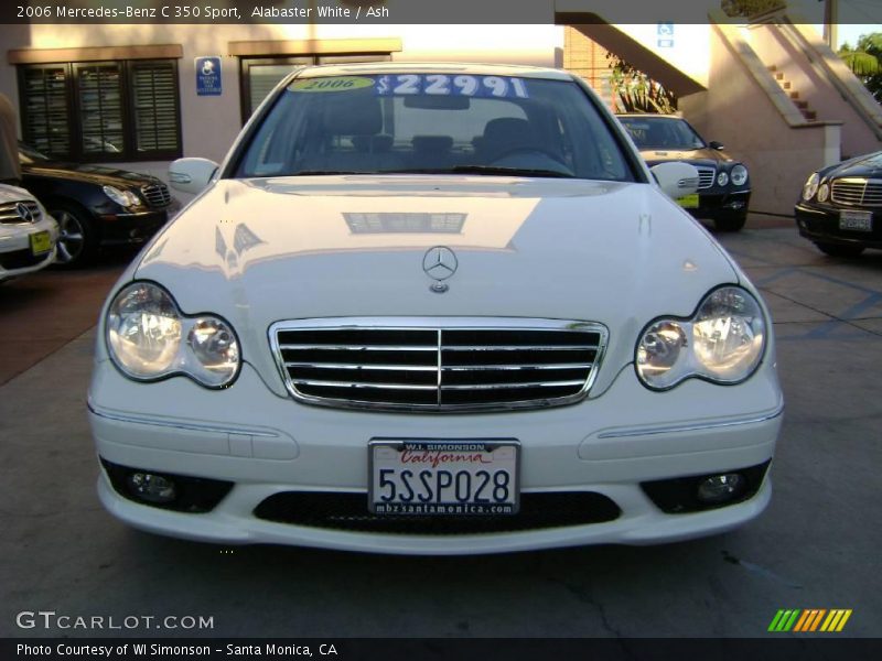 Alabaster White / Ash 2006 Mercedes-Benz C 350 Sport