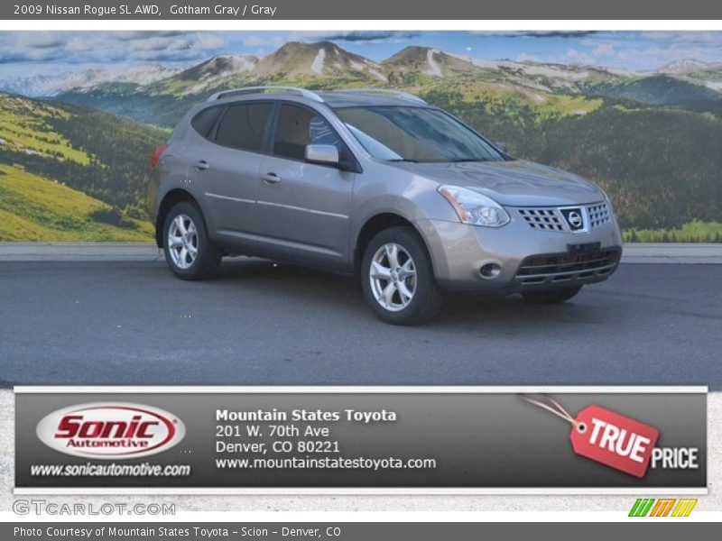 Gotham Gray / Gray 2009 Nissan Rogue SL AWD