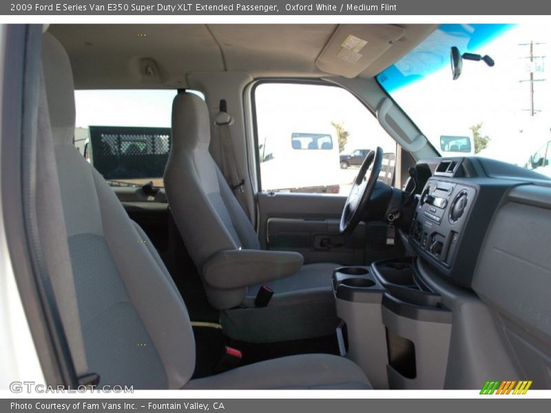 Oxford White / Medium Flint 2009 Ford E Series Van E350 Super Duty XLT Extended Passenger